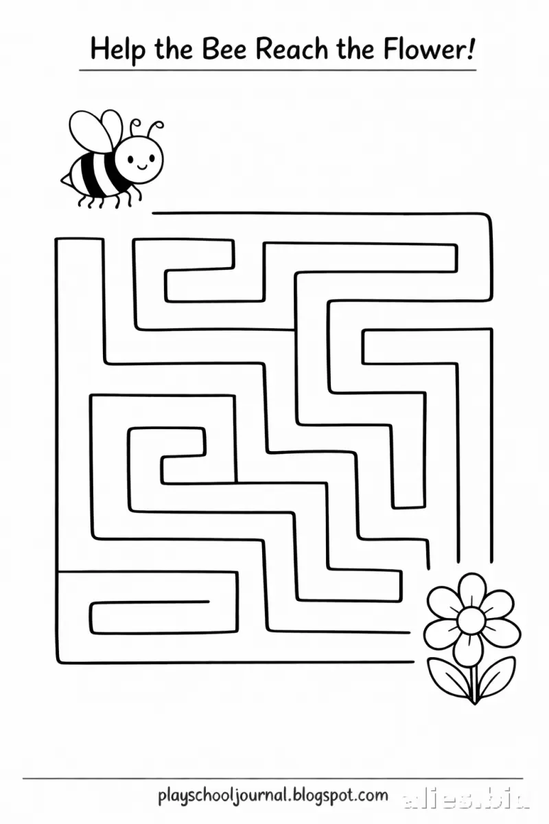 Free Printable Maze Activity Sheet For Children Worksheet #12