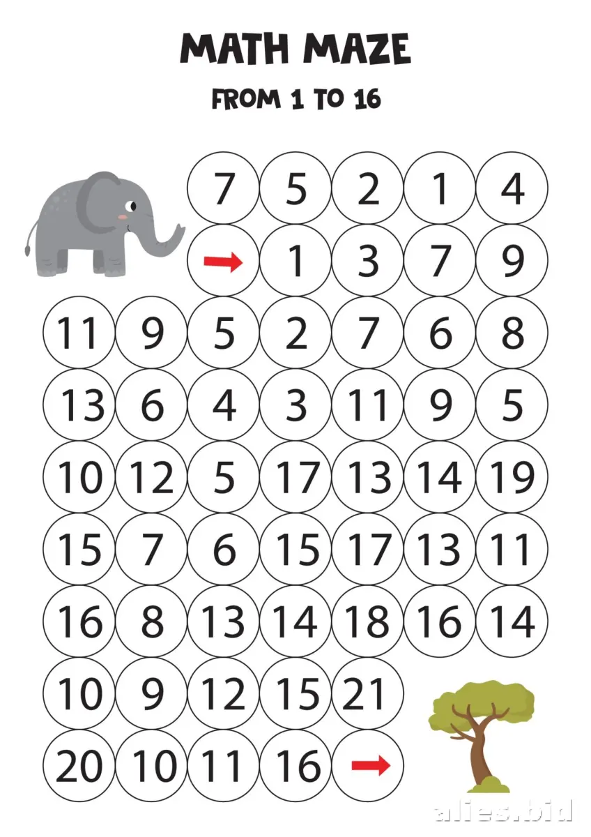 Free Printable Maze Activity Sheet For Children Worksheet #9