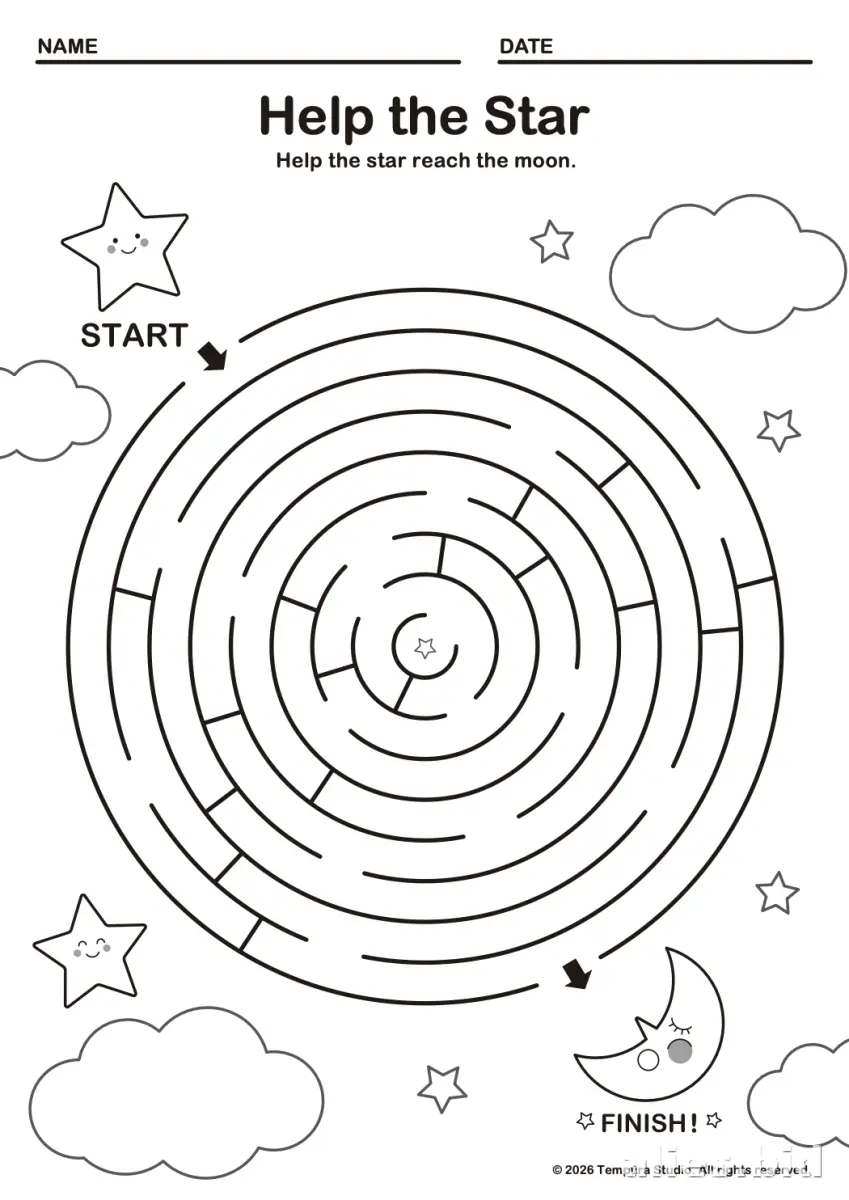 Free Printable Maze Activity Sheet For Children Worksheet #15