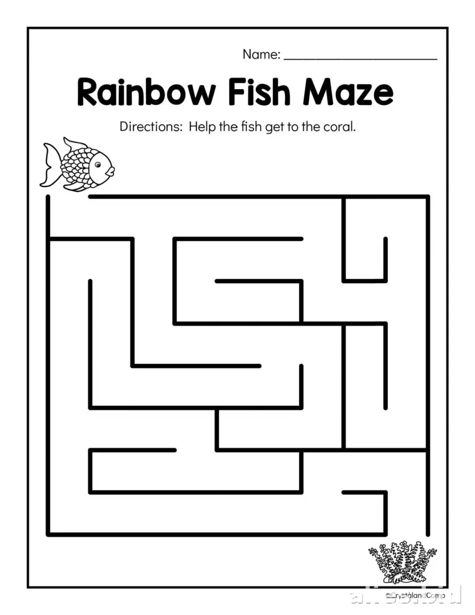 Free Printable Maze Activity Sheet For Children Worksheet #13
