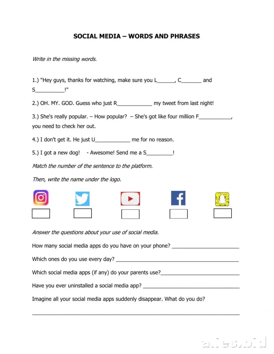 Free Printable Media Literacy Worksheet Free #8