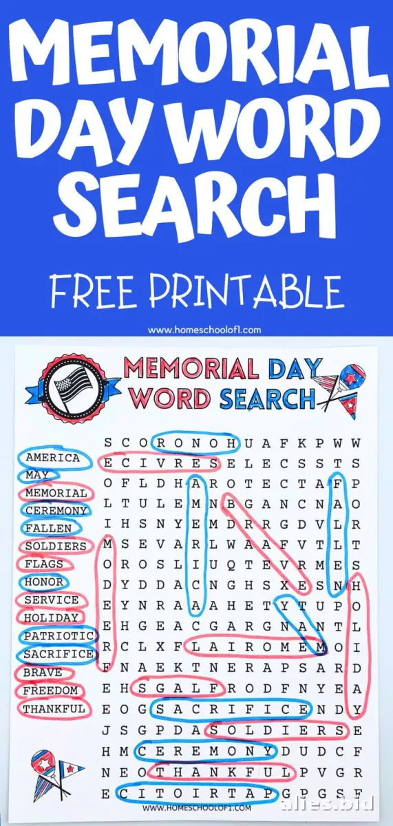 Free Printable Memorial Day Worksheet Free #10