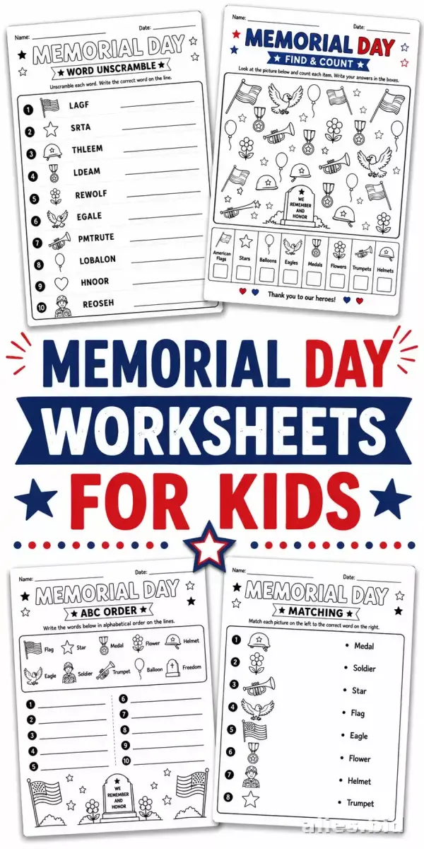 Free Printable Memorial Day Worksheet Free #7