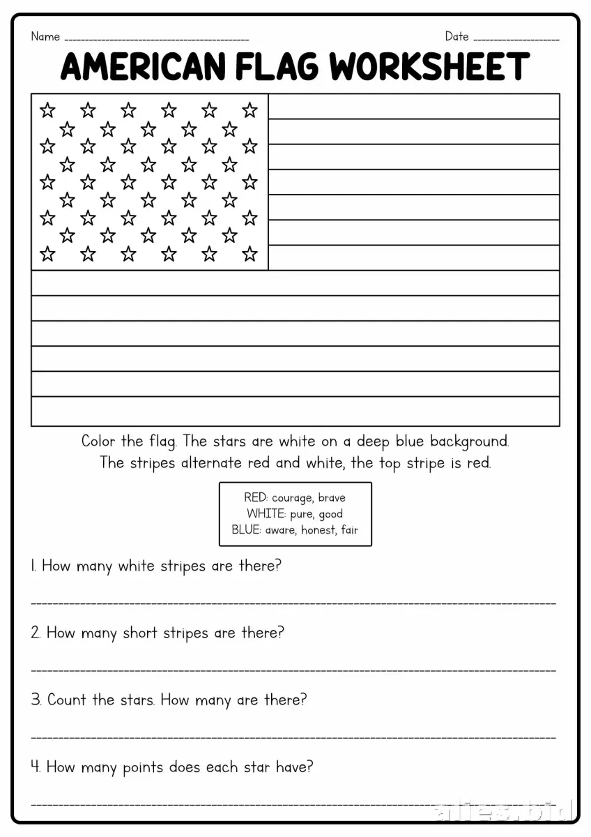 Free Printable Memorial Day Worksheet Free #4