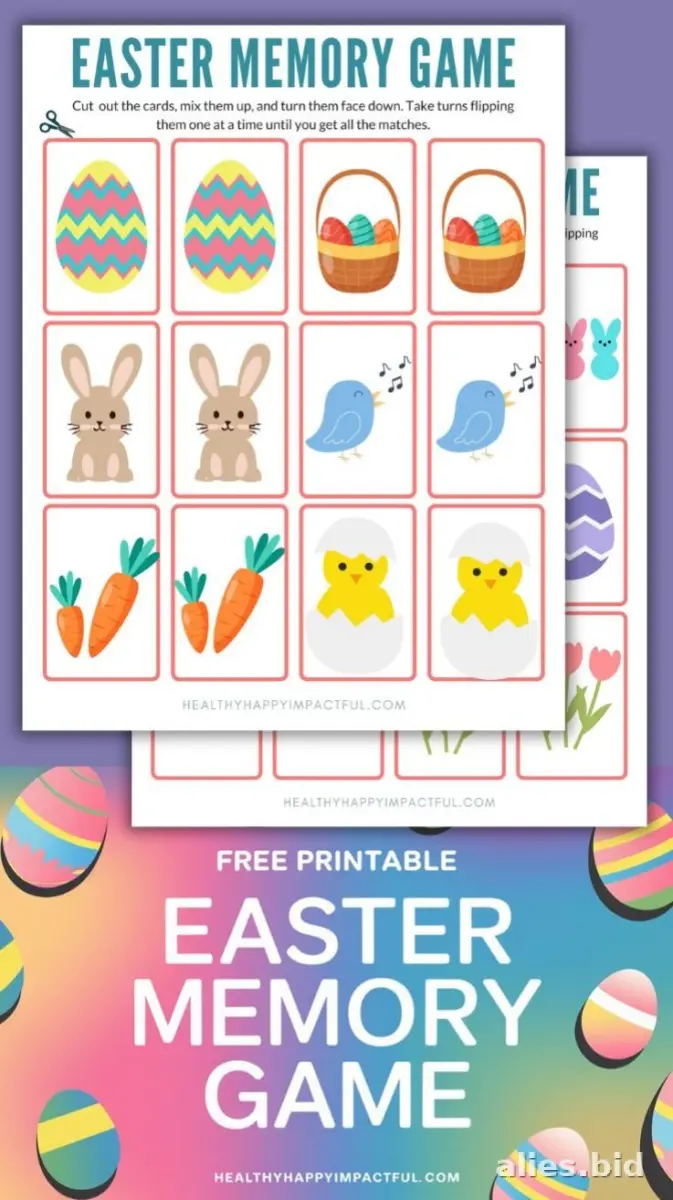 Memory Game Printable For Kids Worksheet #6