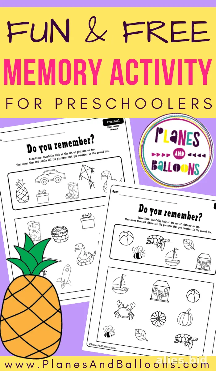 Memory Game Printable For Kids Worksheet #2