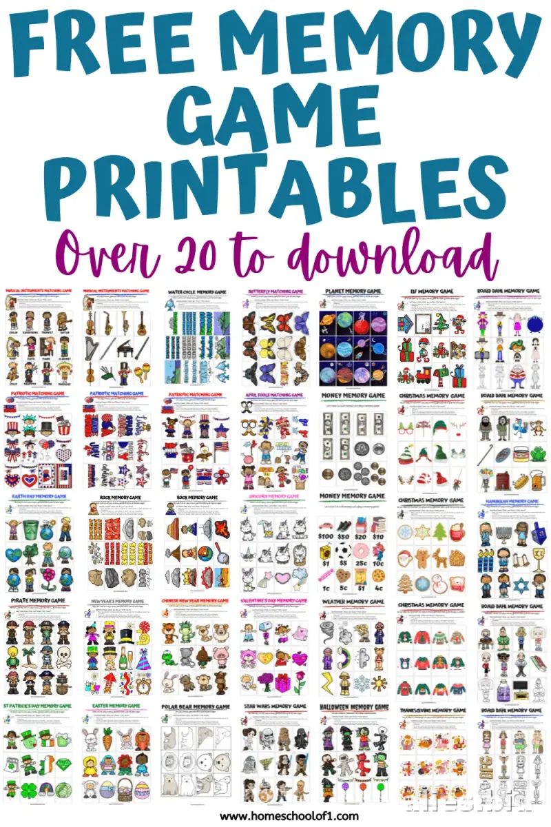 Memory Game Printable For Kids Worksheet #15