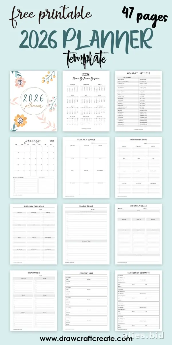 Free Printable Monthly Planner Template For Kids Free Worksheet #22