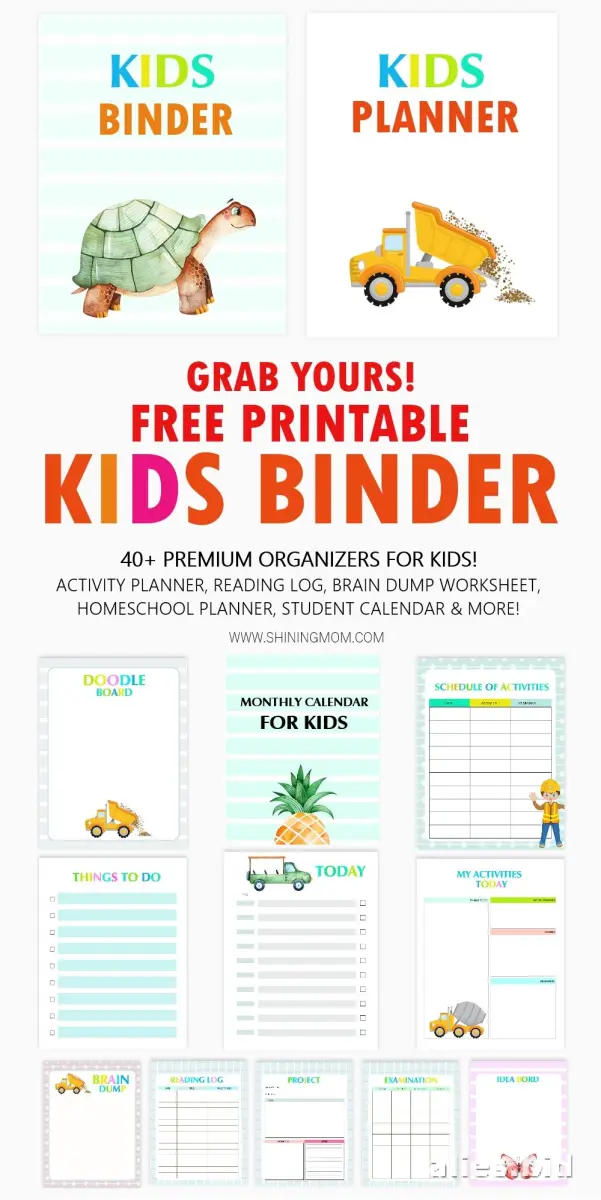 Free Printable Monthly Planner Template For Kids Free Worksheet #20