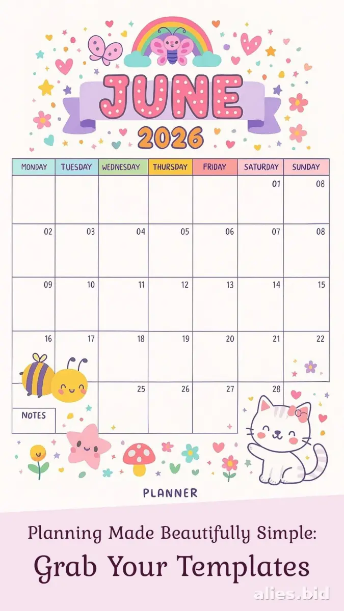 Free Printable Monthly Planner Template For Kids Free Worksheet #6