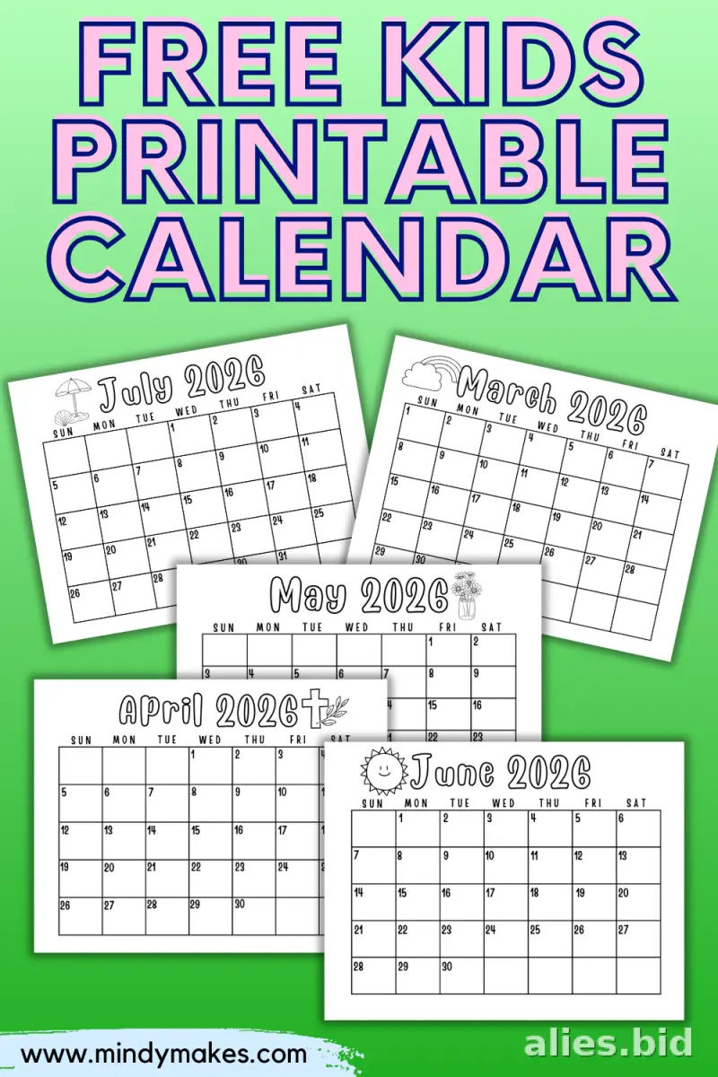 Free Printable Monthly Planner Template For Kids Free Worksheet #21
