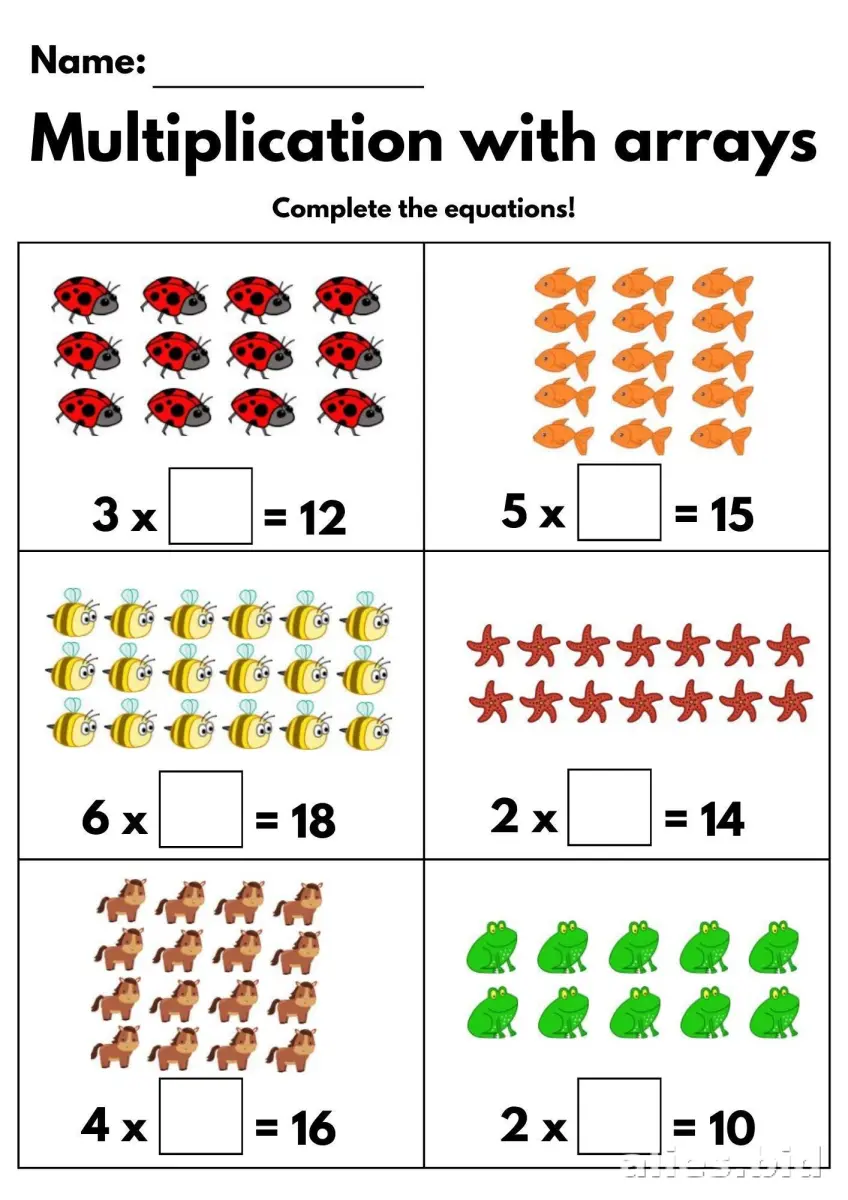 Free Printable Multiplication Worksheet For Beginners #6