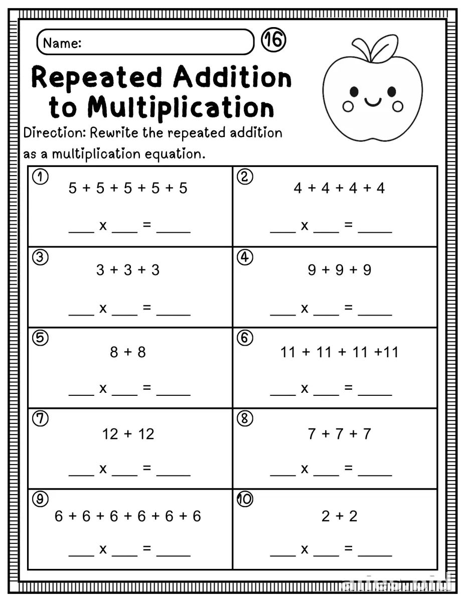 Free Printable Multiplication Worksheet For Beginners #7