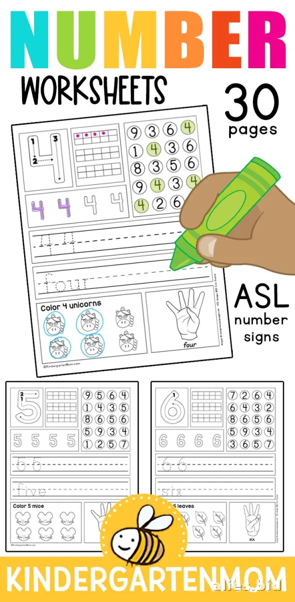 Number Tracing Worksheets 1-20 Printable #12