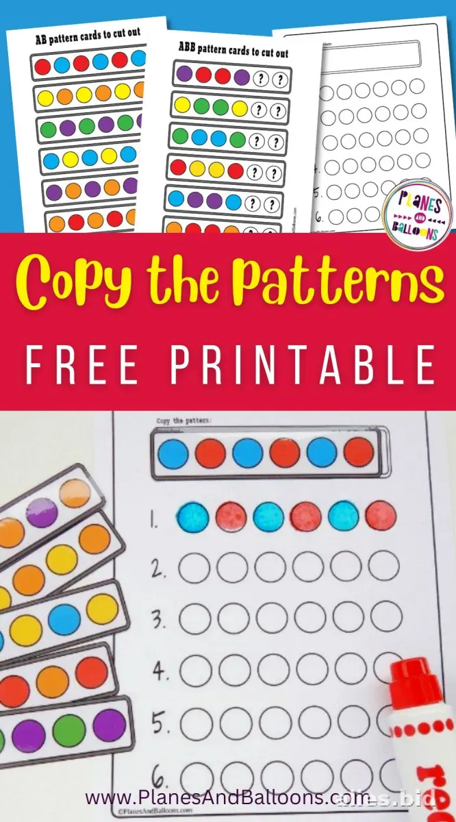 Free Printable Pattern Activity Sheet For Kids Worksheet #7