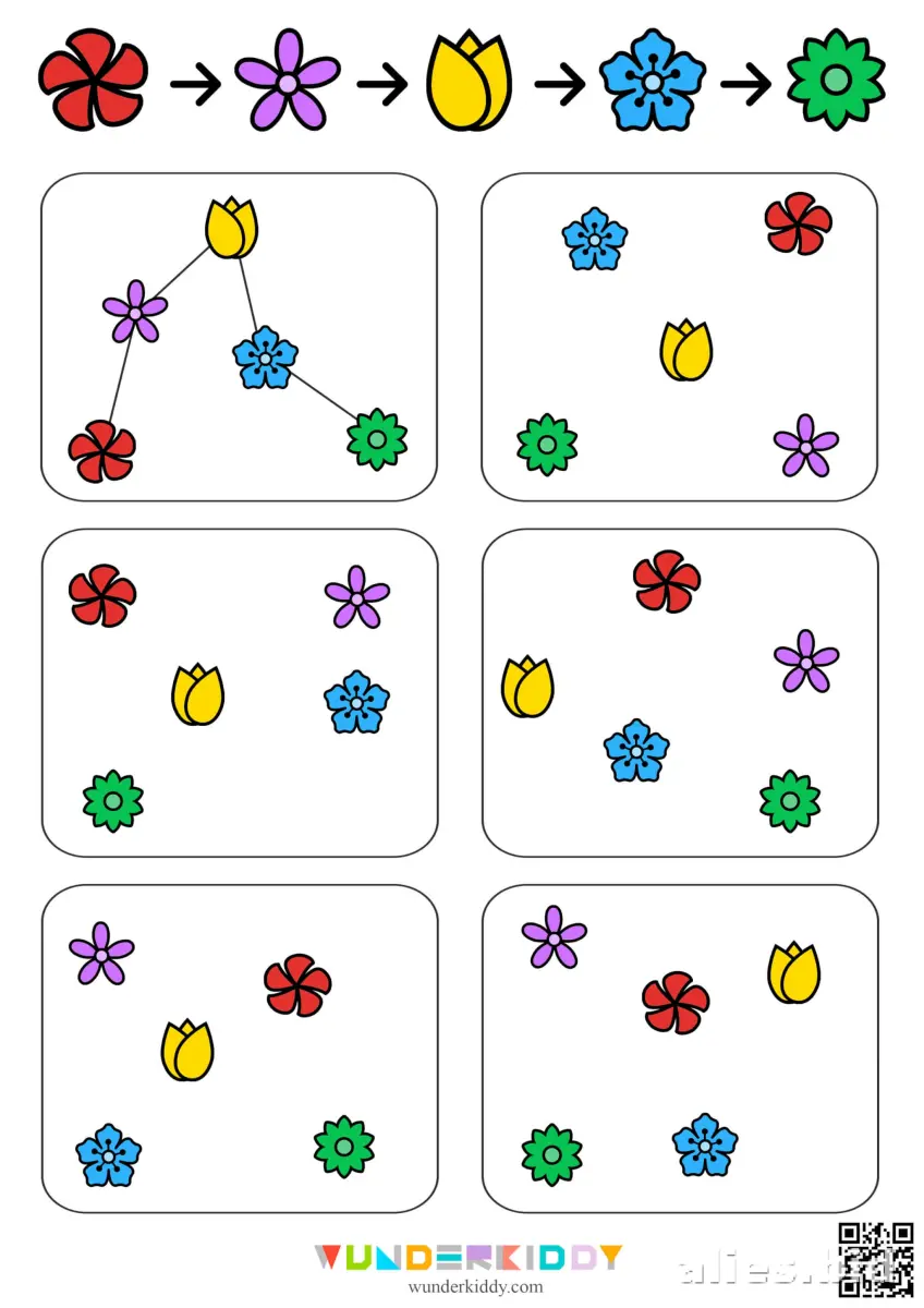 Free Printable Pattern Activity Sheet For Kids Worksheet #6