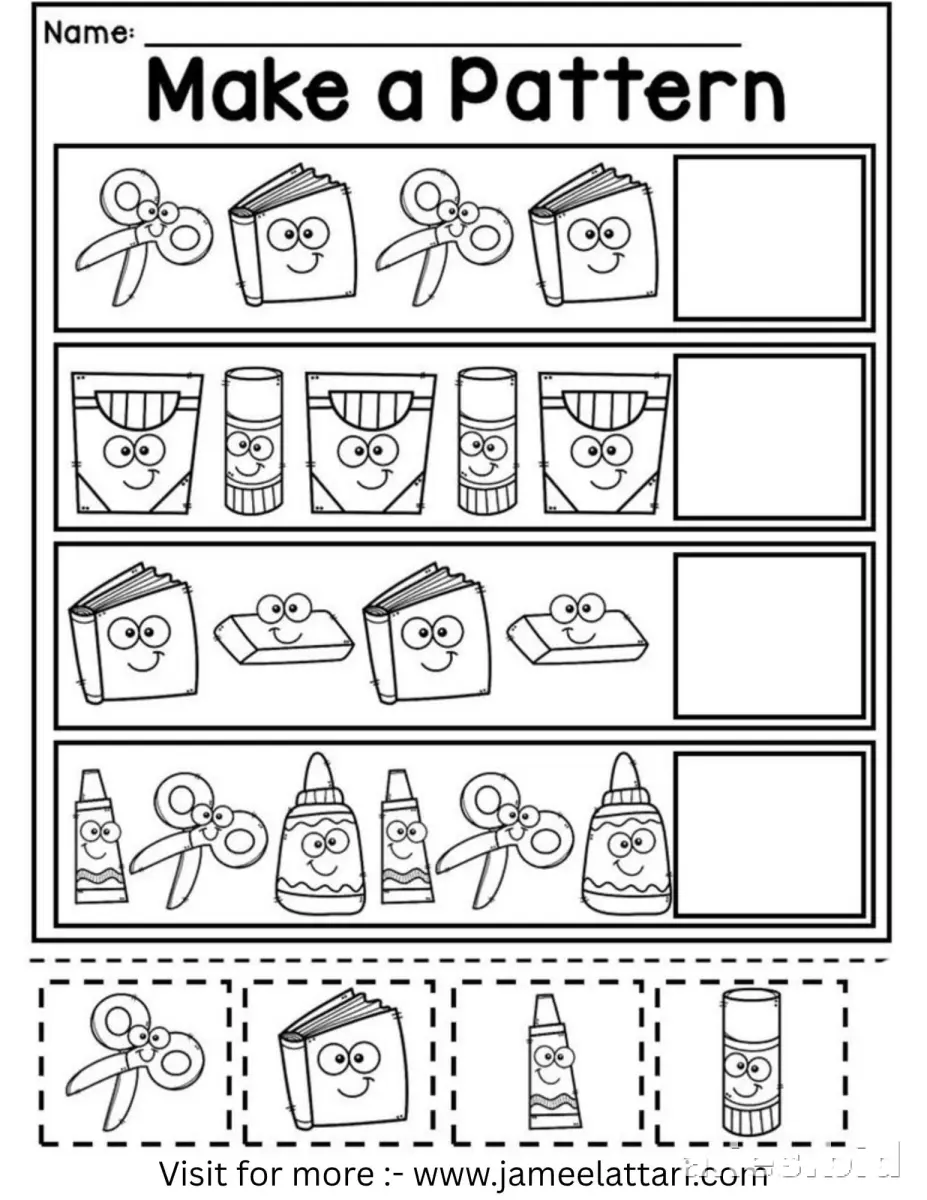 Free Printable Pattern Activity Sheet For Kids Worksheet #10