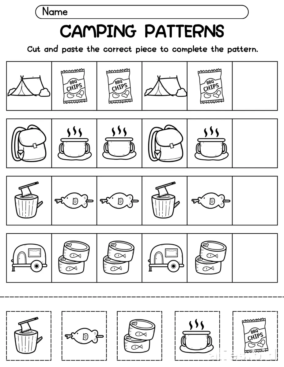 Free Printable Pattern Activity Sheet For Kids Worksheet #15