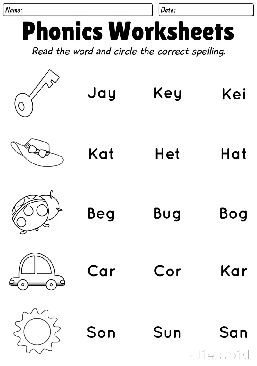 Free Printable Phonics Worksheets For Kids Free Print #4