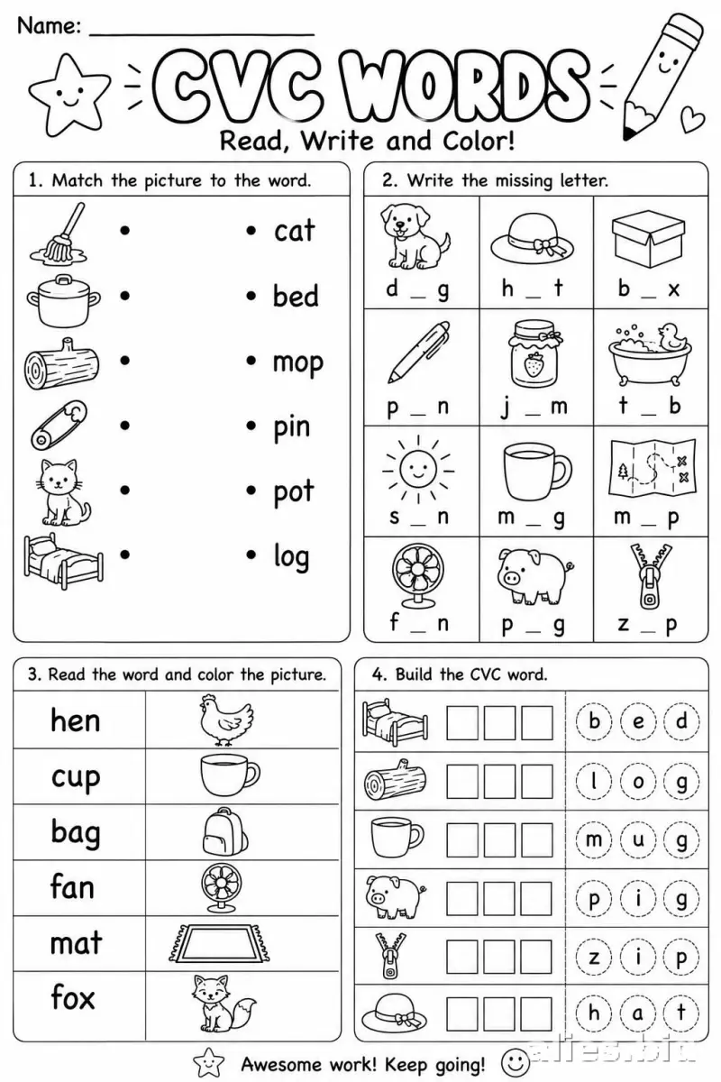 Phonics Worksheets Free Printable For Preschool #14