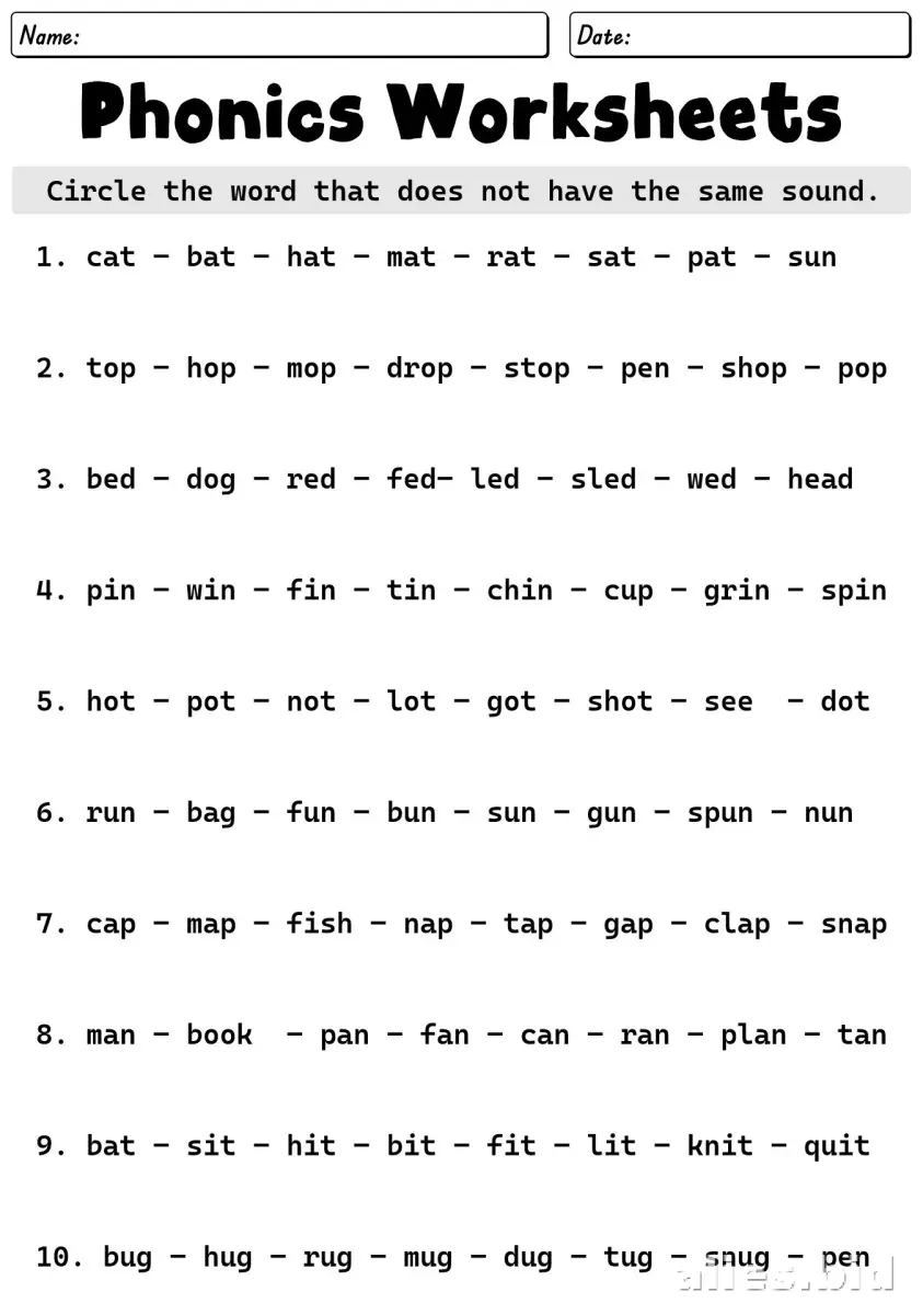 Phonics Worksheets Free Printable For Preschool #5