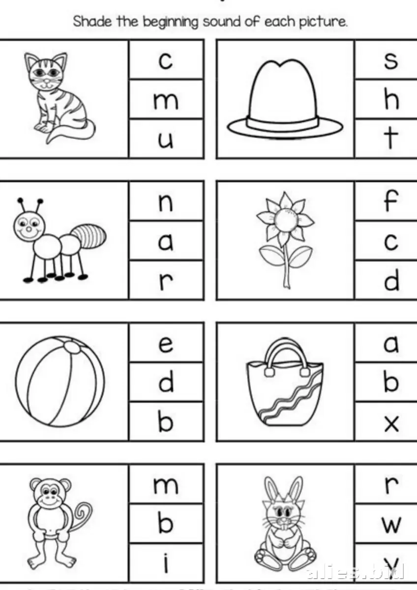 Phonics Worksheets for Preschoolers