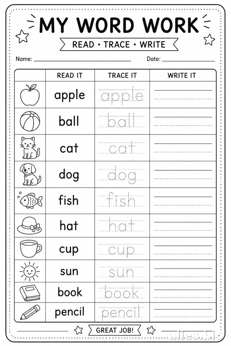 Pre-k Morning Work Printables Free Download Worksheet #9