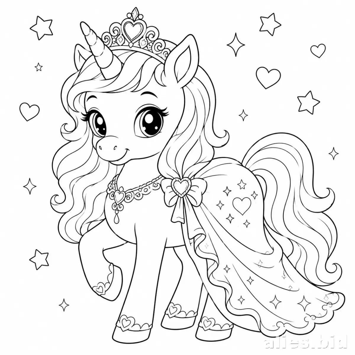 Free Printable Princess Coloring Pages For Toddlers Worksheet #3