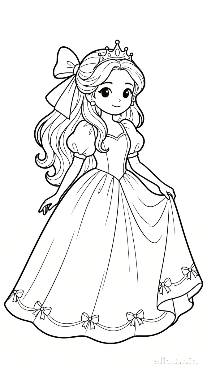 Free Printable Princess Coloring Pages For Toddlers Worksheet #10
