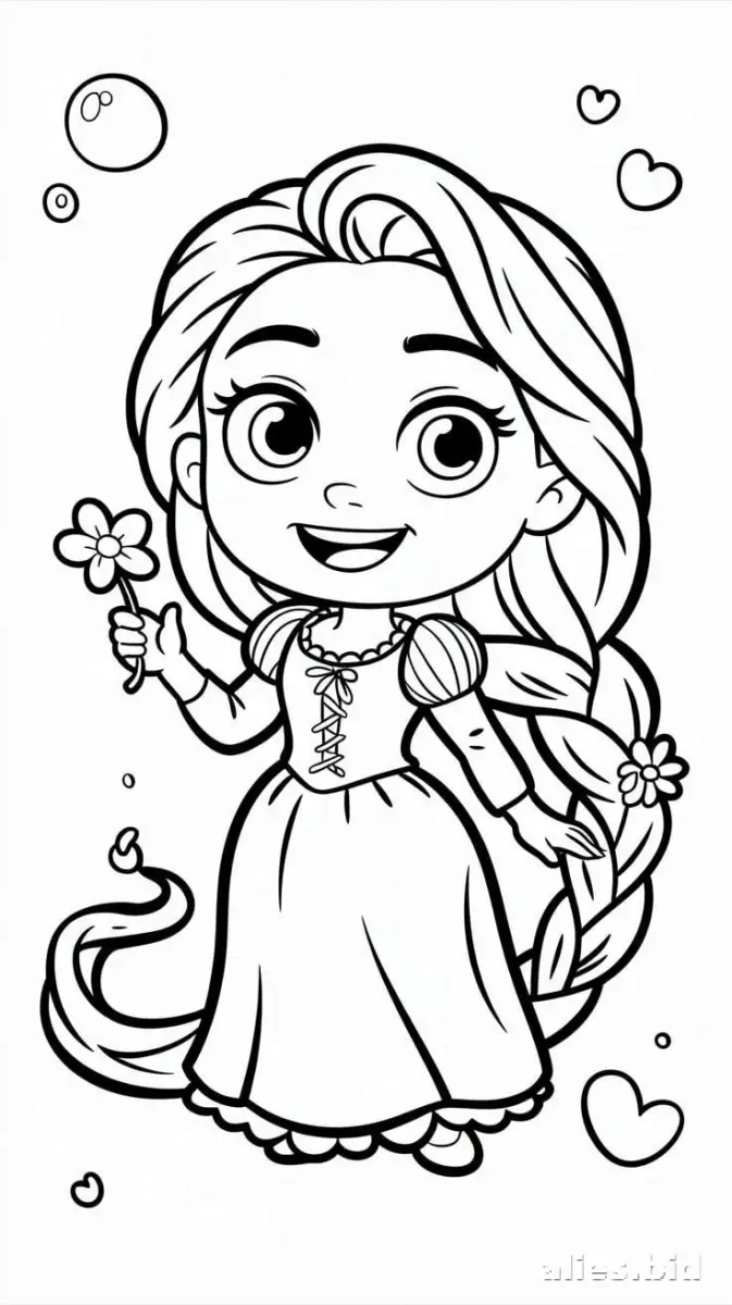 Free Printable Princess Coloring Pages For Toddlers Worksheet #19
