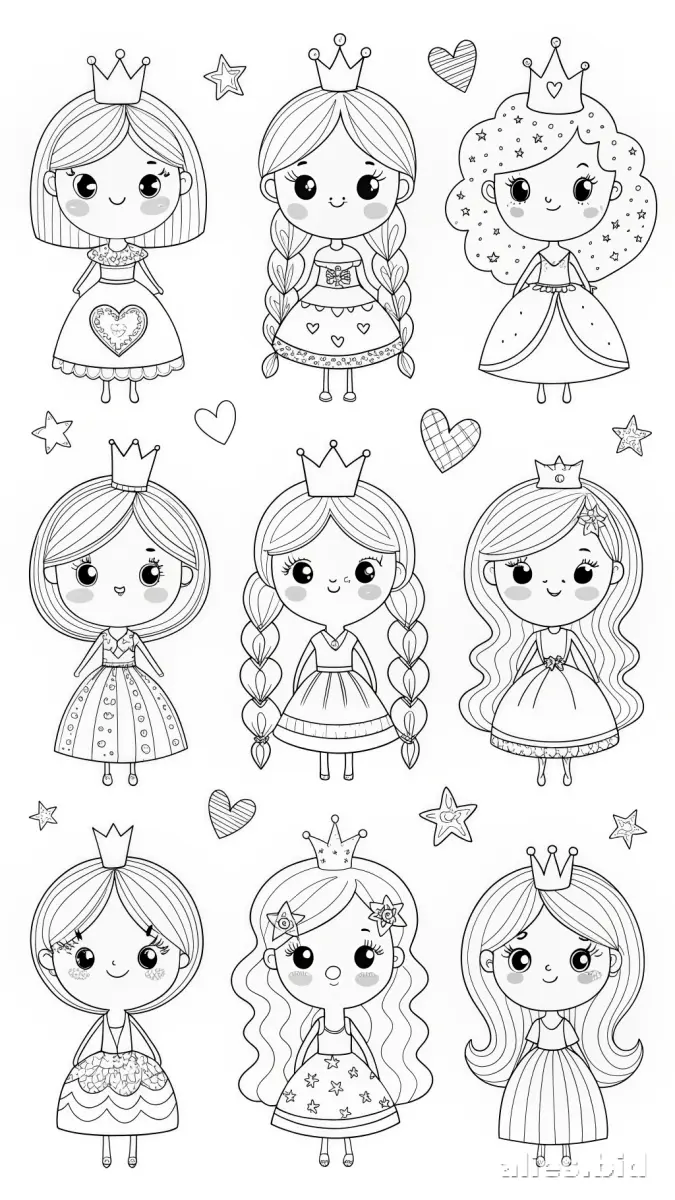 Free Printable Princess Coloring Pages For Toddlers Worksheet #6