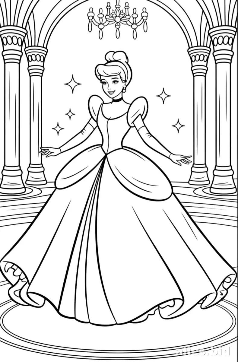 Free Printable Princess Coloring Pages For Toddlers Worksheet #7