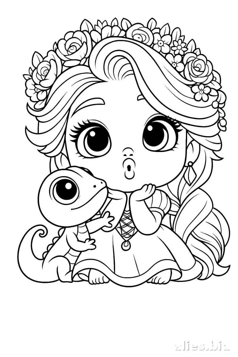 Free Printable Princess Coloring Pages For Toddlers Worksheet #9