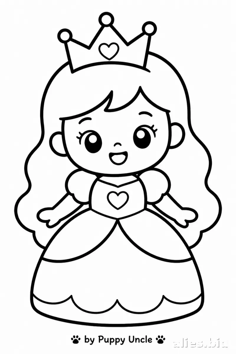 Free Printable Princess Coloring Pages For Toddlers Worksheet #12