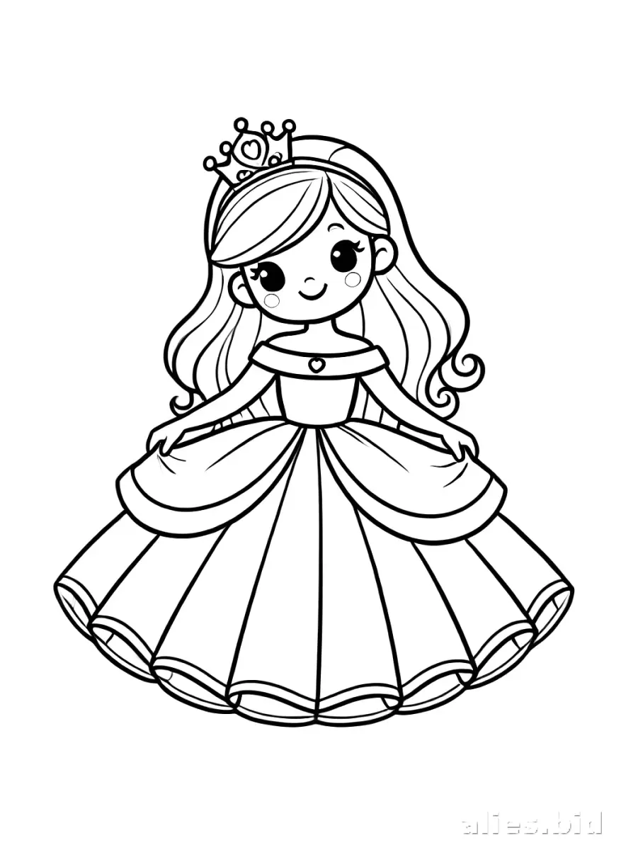 Free Printable Princess Coloring Pages For Toddlers Worksheet #20