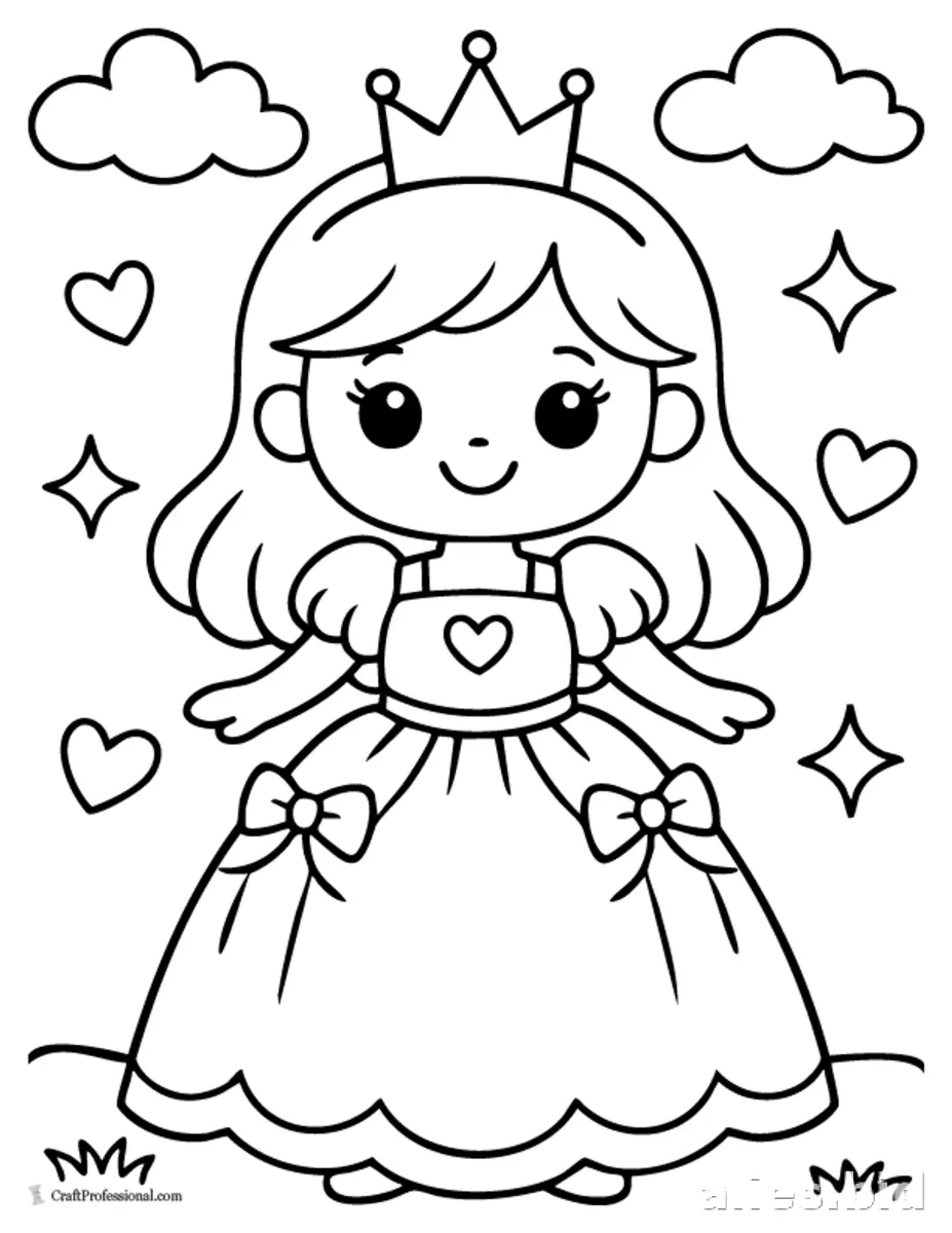 Free Printable Princess Coloring Pages For Toddlers Worksheet #8