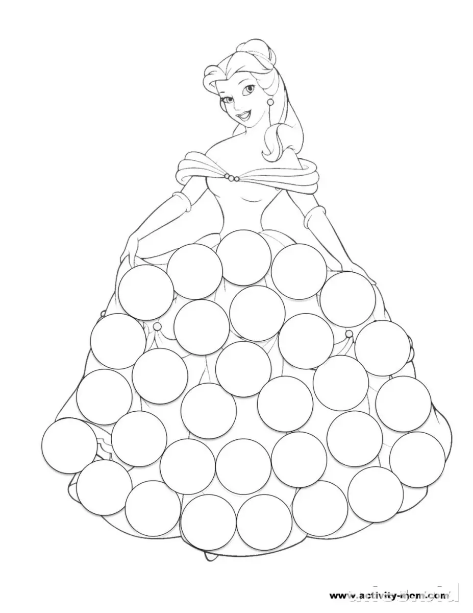 Free Printable Princess Coloring Pages For Toddlers Worksheet #13