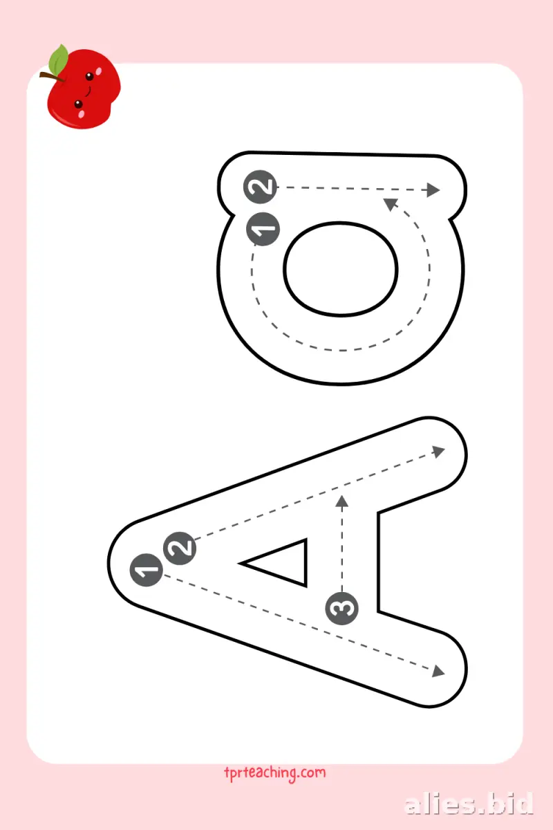 Printable Tracing Letters Worksheet For Preschoolers #2