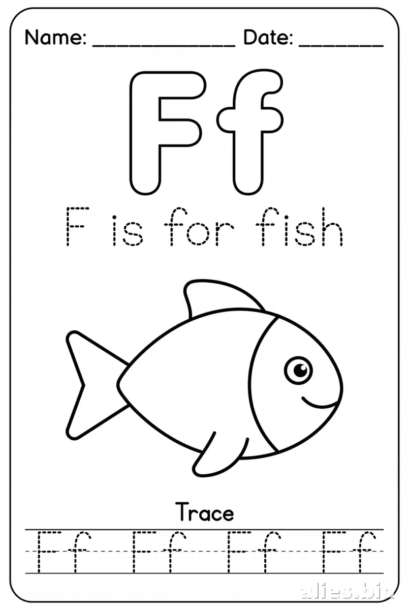Printable Tracing Letters Worksheet For Preschoolers #5