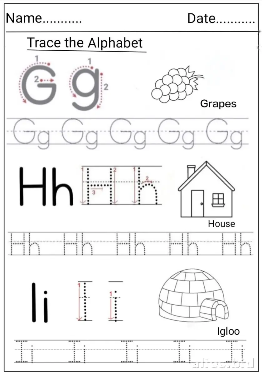 Printable Tracing Letters Worksheets for Preschoolers