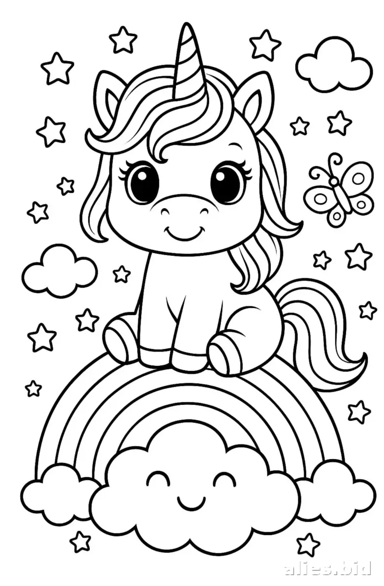 Free Printable Rainbow Coloring Pages Free Print Worksheet #15