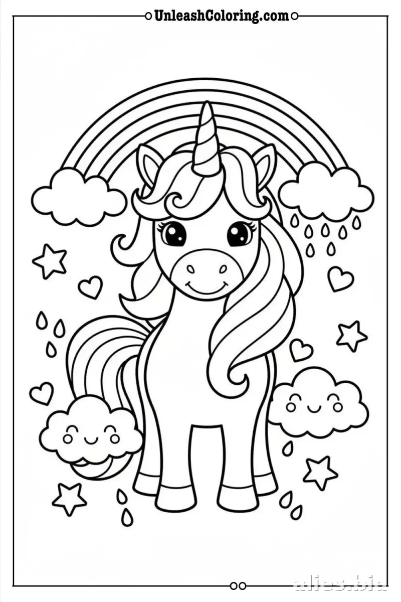 Free Printable Rainbow Coloring Pages Free Print Worksheet #7