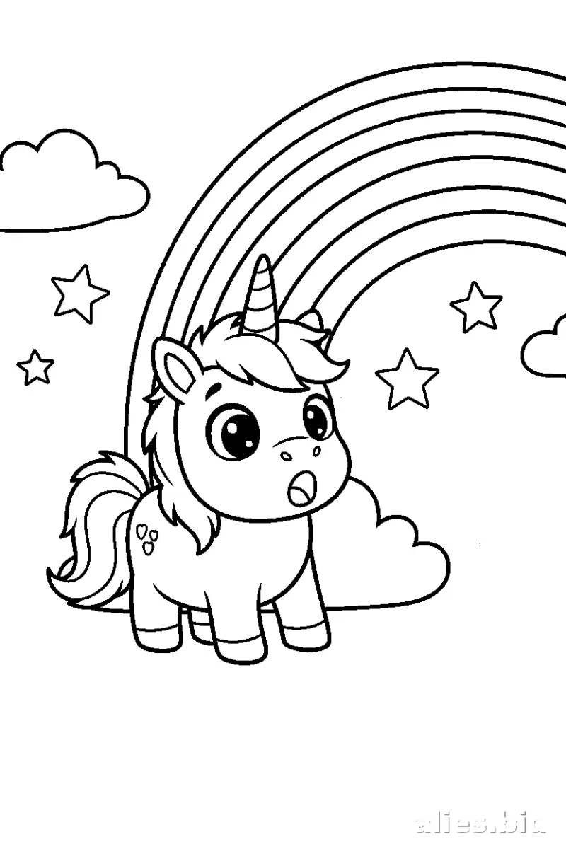 Free Printable Rainbow Coloring Pages Free Print Worksheet #9