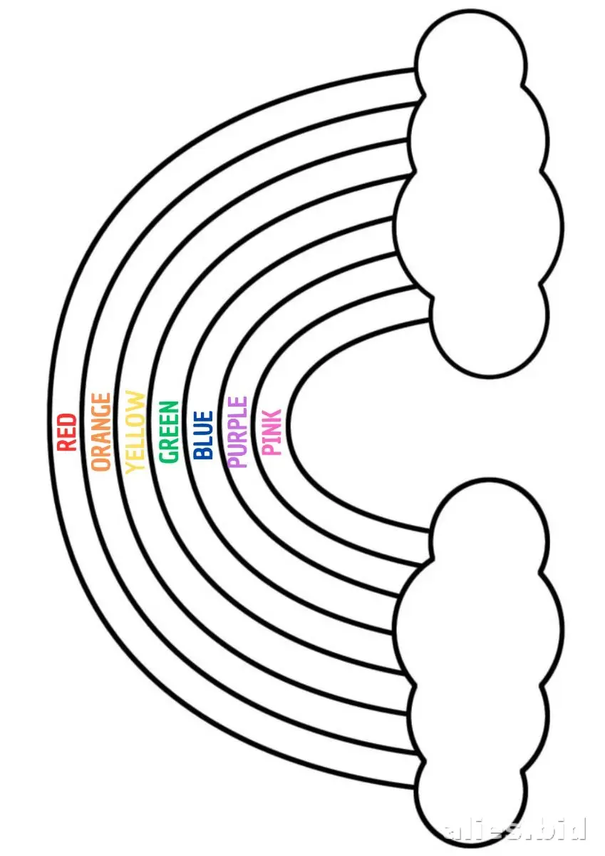 Free Printable Rainbow Coloring Pages Free Print Worksheet #19