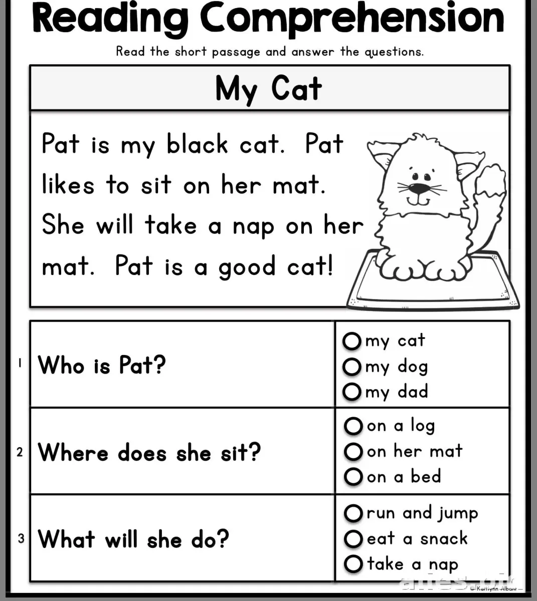 Free Printable Reading Activity Sheet For Kids Free Worksheet #11