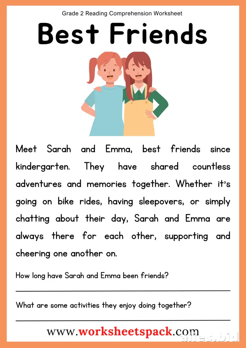 Free Printable Reading Comprehension Worksheet Grade 2 #15