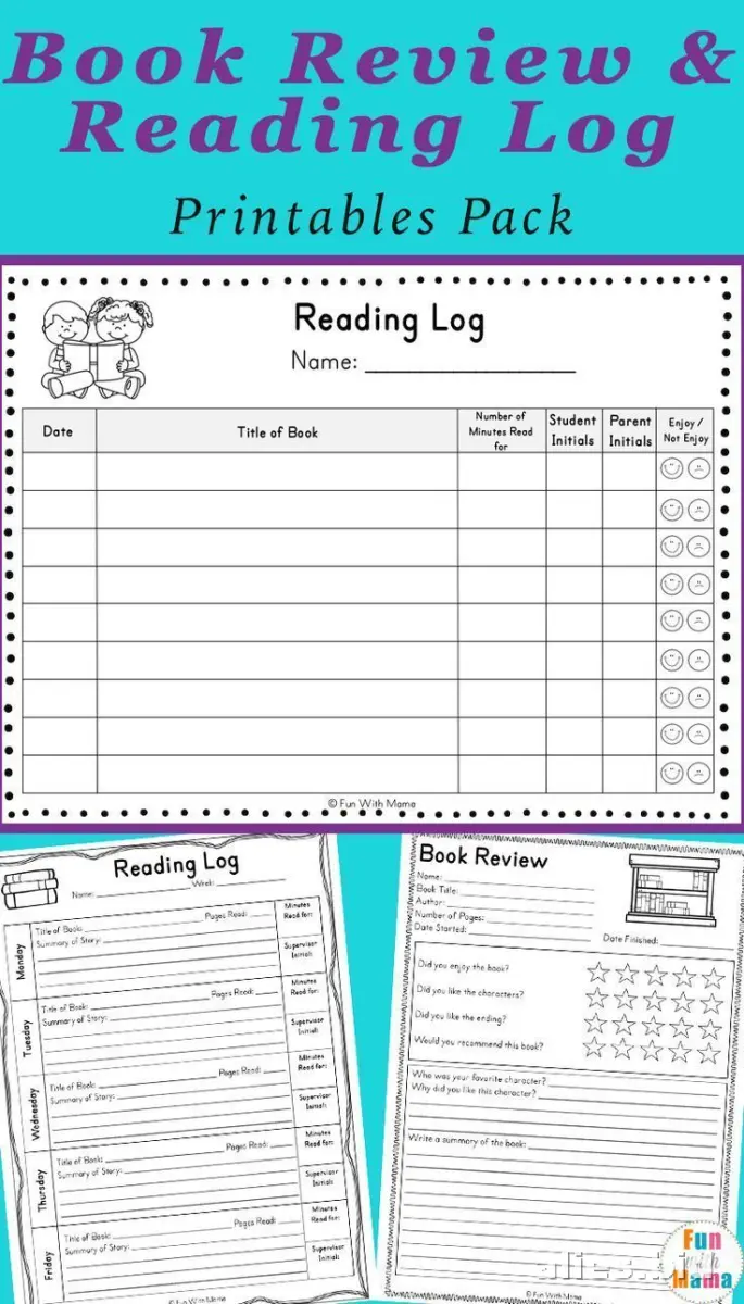 Free Printable Reading Log Template For Kids Free Worksheet #11