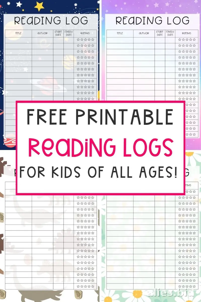 Free Printable Reading Log Template For Kids Free Worksheet #15