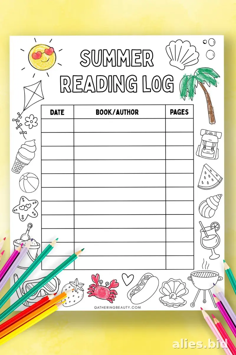 Free Printable Reading Log Template For Kids Free Worksheet #22