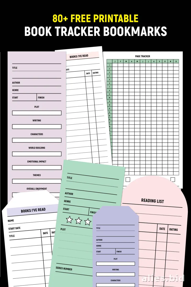 Free Printable Reading Tracker Template Free Worksheet #11